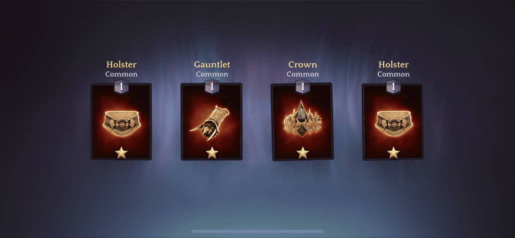 Heroic rewards as you collect and upgrade your equipment and artifacts